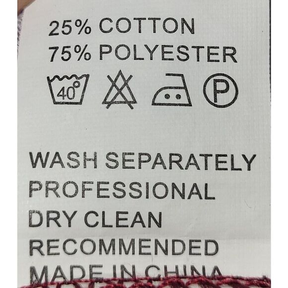 Bluetime Medium Red Floral Swing Dress Pullover Cotton Blend Stretch Waist BOHO - Picture 13 of 13